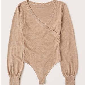 Abercrombie Long-Sleeve Cozy Wrap Bodysuit